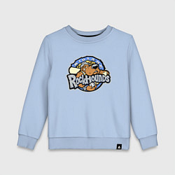 Свитшот хлопковый детский Midland Rockhounds - baseball team, цвет: мягкое небо