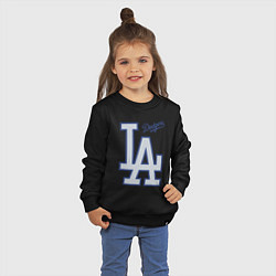 Свитшот хлопковый детский Los Angeles Dodgers - baseball team, цвет: черный — фото 2