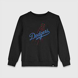 Свитшот хлопковый детский Los Angeles Dodgers baseball, цвет: черный