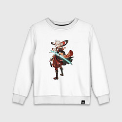 Свитшот хлопковый детский КАЗУХА ГЕНШИН ИМПАКТ КАЭДЭХАРА, цвет: белый