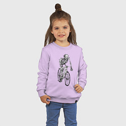Свитшот хлопковый детский Crazy Rider, цвет: лаванда — фото 2