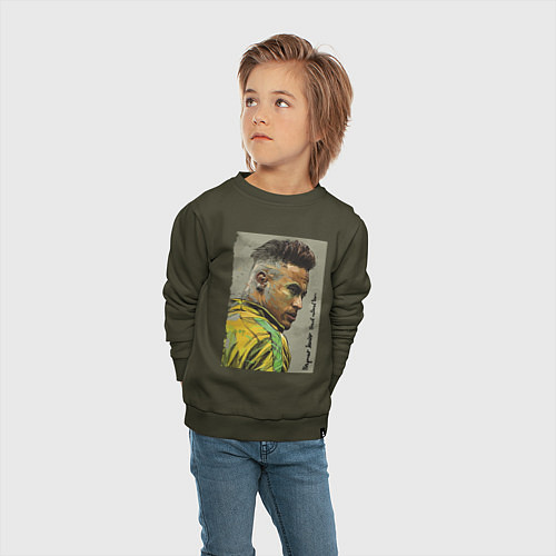 Детский свитшот Neymar Junior - Brazil national team / Хаки – фото 4