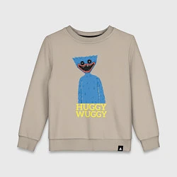 Свитшот хлопковый детский HUGGY WUGGY 4, цвет: миндальный