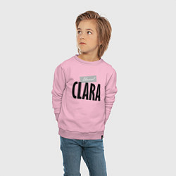 Свитшот хлопковый детский Unreal Clara, цвет: светло-розовый — фото 2