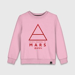 Свитшот хлопковый детский 30 Seconds to Mars рок, цвет: светло-розовый