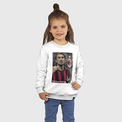 Свитшот хлопковый детский Paolo Cesare Maldini - Milan, captain, цвет: белый — фото 2
