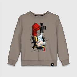 Свитшот хлопковый детский Saitama One Punch, цвет: утренний латте