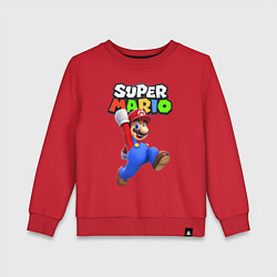 Свитшот хлопковый детский Nintendo Mario, цвет: красный