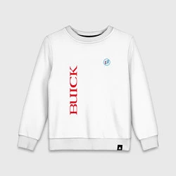 Свитшот хлопковый детский Buick Emblem Logo, цвет: белый