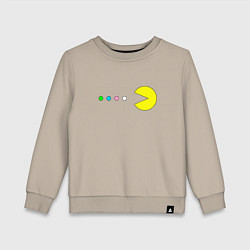 Свитшот хлопковый детский Pac - man Для пары, цвет: миндальный
