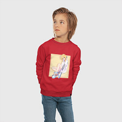 Свитшот хлопковый детский Современная Люмин, цвет: красный — фото 2