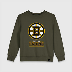 Свитшот хлопковый детский Boston Bruins , Бостон Брюинз, цвет: хаки