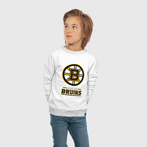 Детский свитшот Boston Bruins , Бостон Брюинз / Белый – фото 4