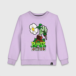 Свитшот хлопковый детский Plants vs Zombies рука зомби, цвет: лаванда