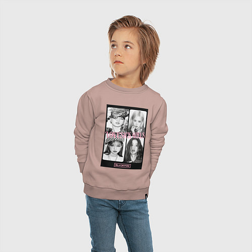 Детский свитшот Blackpink K-pop / Пыльно-розовый – фото 4