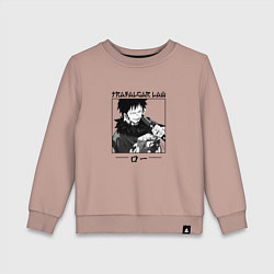 Свитшот хлопковый детский Ван-Пис, Трафальгар Ло Trafalgar Law, цвет: пыльно-розовый