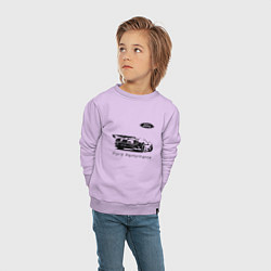 Свитшот хлопковый детский Ford Performance Racing team, цвет: лаванда — фото 2