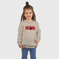 Свитшот хлопковый детский Логотип Бэтмена 2022, цвет: миндальный — фото 2