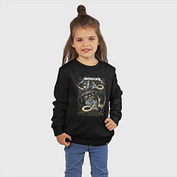 Свитшот хлопковый детский Metallica Skull & Snake, цвет: черный — фото 2