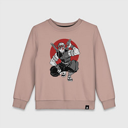 Свитшот хлопковый детский Тенген Японский стиль, цвет: пыльно-розовый