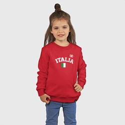 Свитшот хлопковый детский Футбол Италия, цвет: красный — фото 2