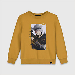Свитшот хлопковый детский Asta Saturia, цвет: горчичный