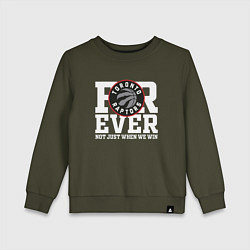 Свитшот хлопковый детский Toronto Raptors FOREVER NOT JUST WHEN WE WIN, цвет: хаки