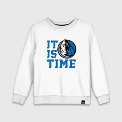 Свитшот хлопковый детский It Is Dallas Mavericks Time Даллас Мэверикс, цвет: белый