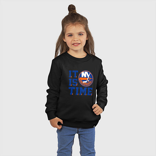 Детский свитшот It Is New York Islanders Time Нью Йорк Айлендерс / Черный – фото 3