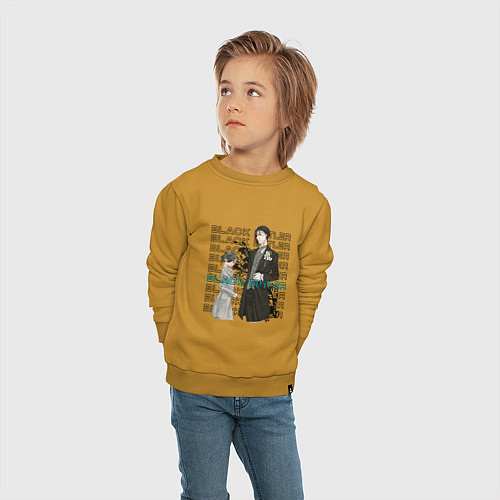 Детский свитшот Ciel and Sebastian / Горчичный – фото 4