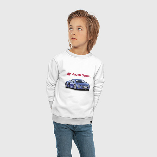 Детский свитшот Audi sport Racing / Белый – фото 4