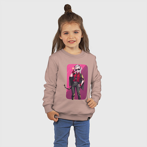 Детский свитшот Великолепная Джасти / Пыльно-розовый – фото 3