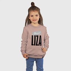 Свитшот хлопковый детский Unreal Liza, цвет: пыльно-розовый — фото 2