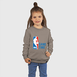 Свитшот хлопковый детский NBA Game Time, цвет: утренний латте — фото 2