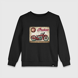 Свитшот хлопковый детский Indian motorcycle 1901, цвет: черный