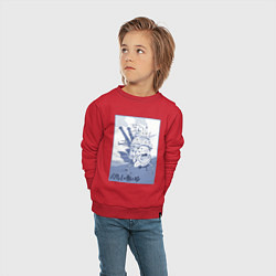Свитшот хлопковый детский Замок Хаула, цвет: красный — фото 2
