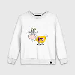 Свитшот хлопковый детский GOAT - Kobe, цвет: белый