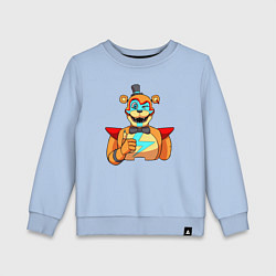 Свитшот хлопковый детский Five Nights at Freddys: Security Breach - Глэмрок, цвет: мягкое небо