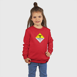 Свитшот хлопковый детский Радиоактивно, цвет: красный — фото 2