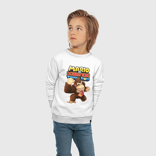 Детский свитшот Mario Donkey Kong Nintendo Gorilla / Белый – фото 4