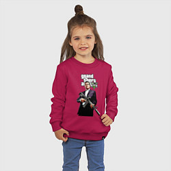 Свитшот хлопковый детский GTA 5 Mafia, цвет: маджента — фото 2