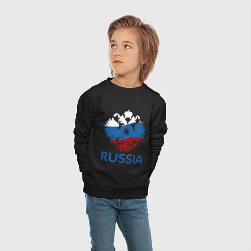 Детский свитшот Russia / Черный – фото 4