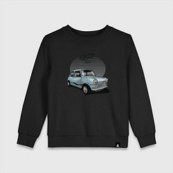 Свитшот хлопковый детский Автомобиль классика, цвет: черный
