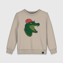 Детский свитшот Крокодил рэпер