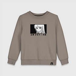 Свитшот хлопковый детский Строгая Канадэ Ангельские ритмы, цвет: утренний латте