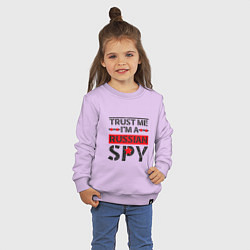 Свитшот хлопковый детский Русский шпион, цвет: лаванда — фото 2