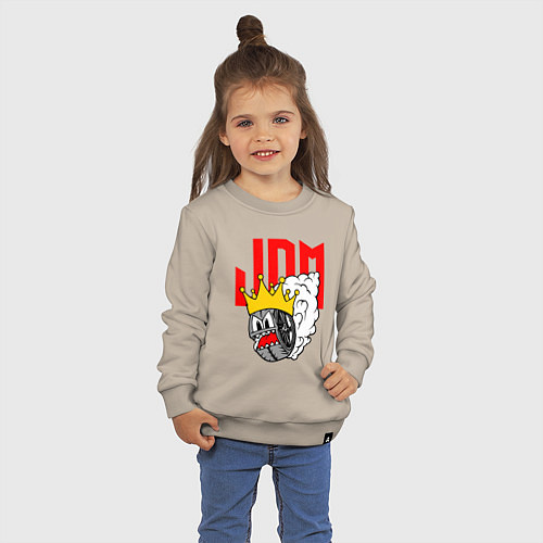 Детский свитшот JDM Wheel King / Миндальный – фото 3