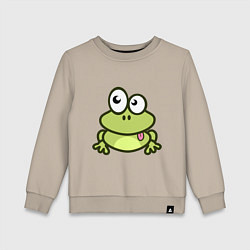 Детский свитшот Забавный зеленый лягушонок