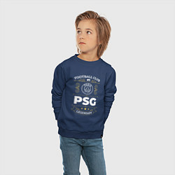 Свитшот хлопковый детский PSG FC 1, цвет: тёмно-синий — фото 2