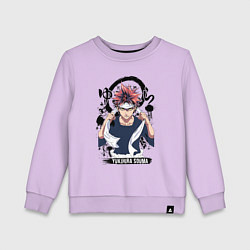 Свитшот хлопковый детский Серьёзный Сома, цвет: лаванда